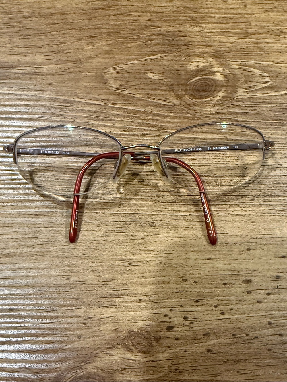 Flexon 635 by Marchon Eyeglasses FRAMES Women's Mocha Brown Half Rim 53-18-135